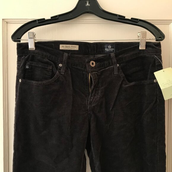 Anthropologie | AG Stevie Petite Slim Straight Dark Gray Cords 29P - Picture 3 of 11